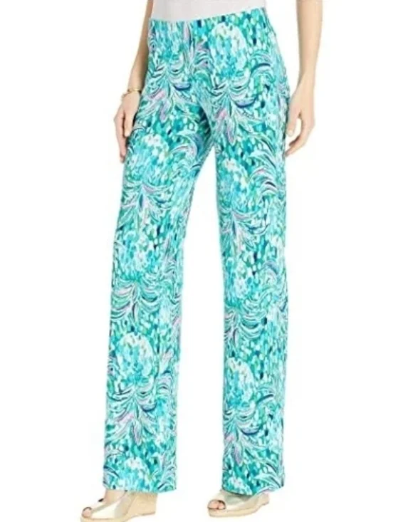 ❤️ LILLY PULITZER GEORGIA MAY PALAZZO PANTS, EMERALD ISLE PINEAPPLE OF MY EYE XS - Picture 1 of 11